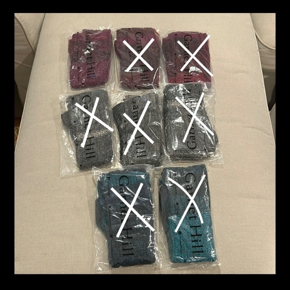 New In Package Garnet Hill Raspberry Knit Fingerless Gloves OS - Picture 3 of 5